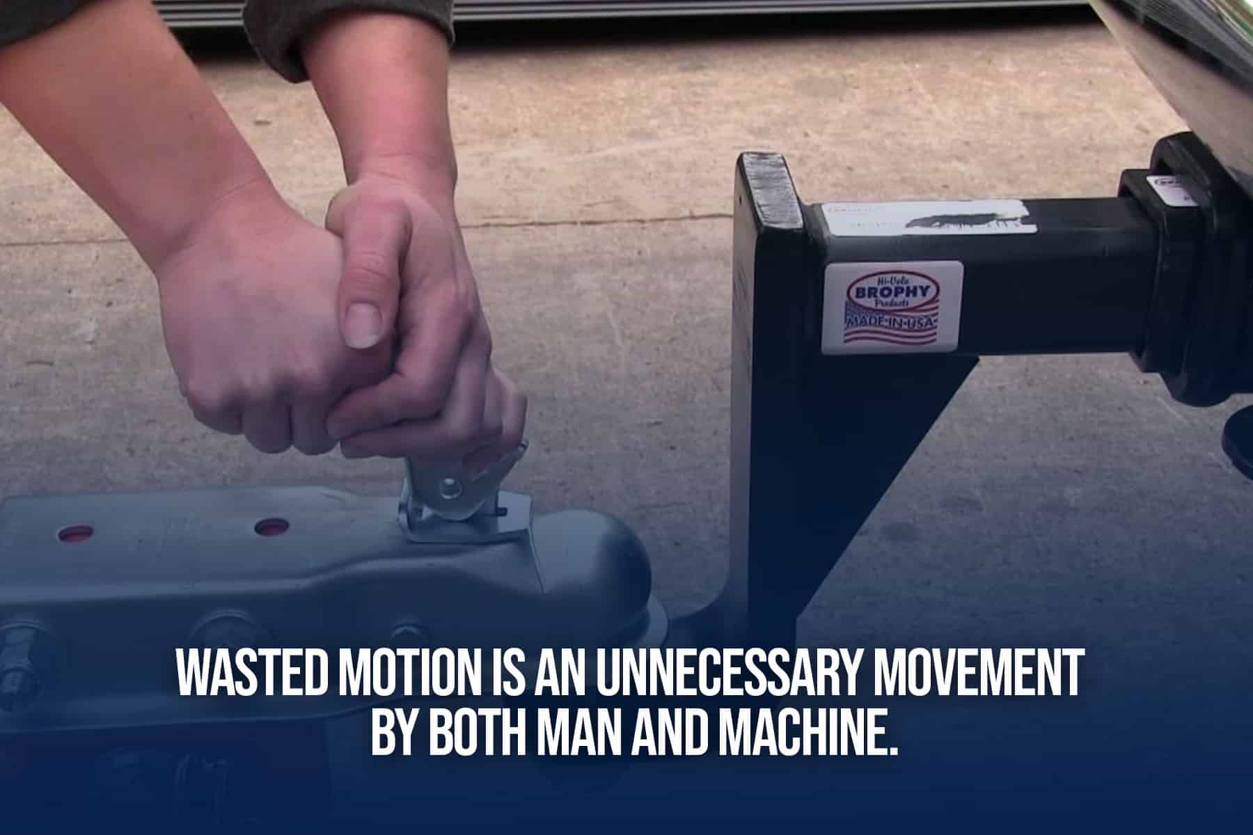 wasted motion is unnecessary movement by man and machine