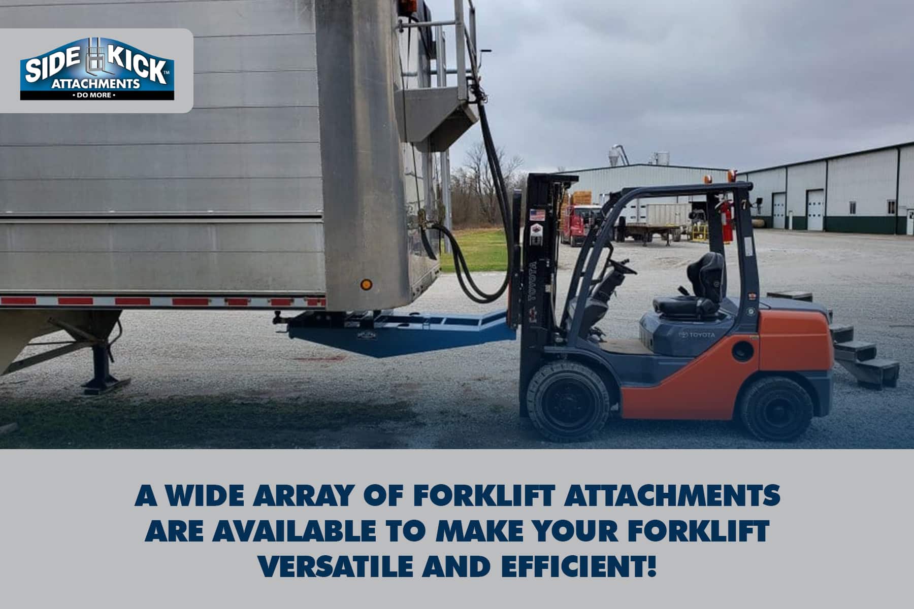 wide array of forklift attachments
