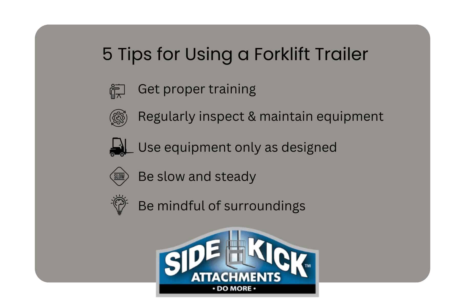 Using a forklift trailer mover safelt