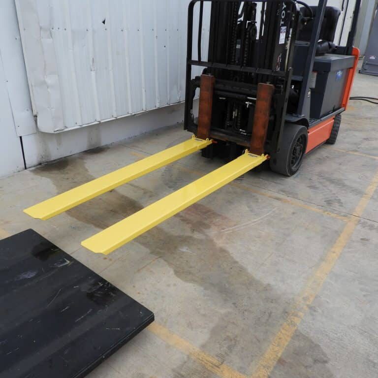 forklift extensions on a Toyota forklift